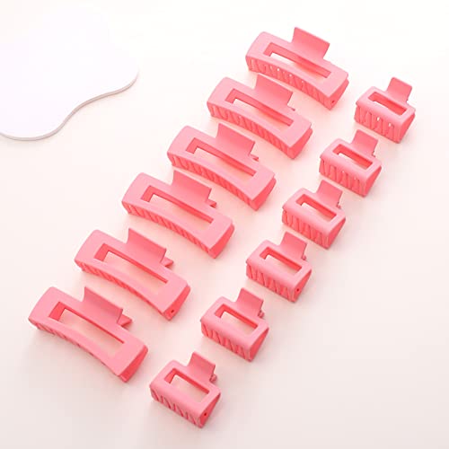 Pink Square Claw Clips