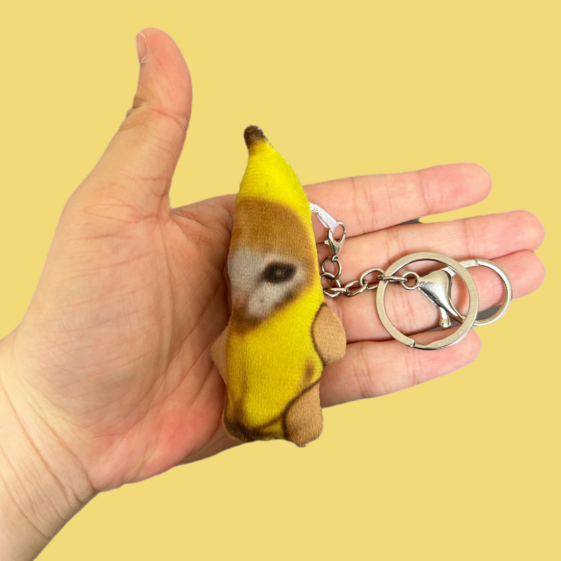 Crying Banana Cat Keychain