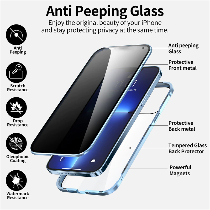 Anti-Peep Magnetic Phone Case