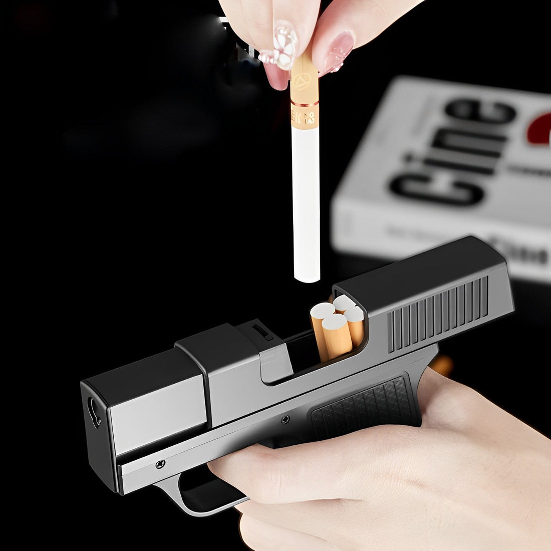 Gun Cigarette Holder Lighter