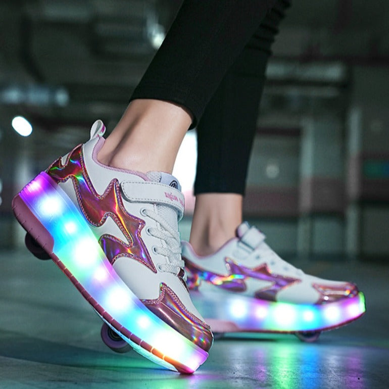 Womens LED Roller Sneakers