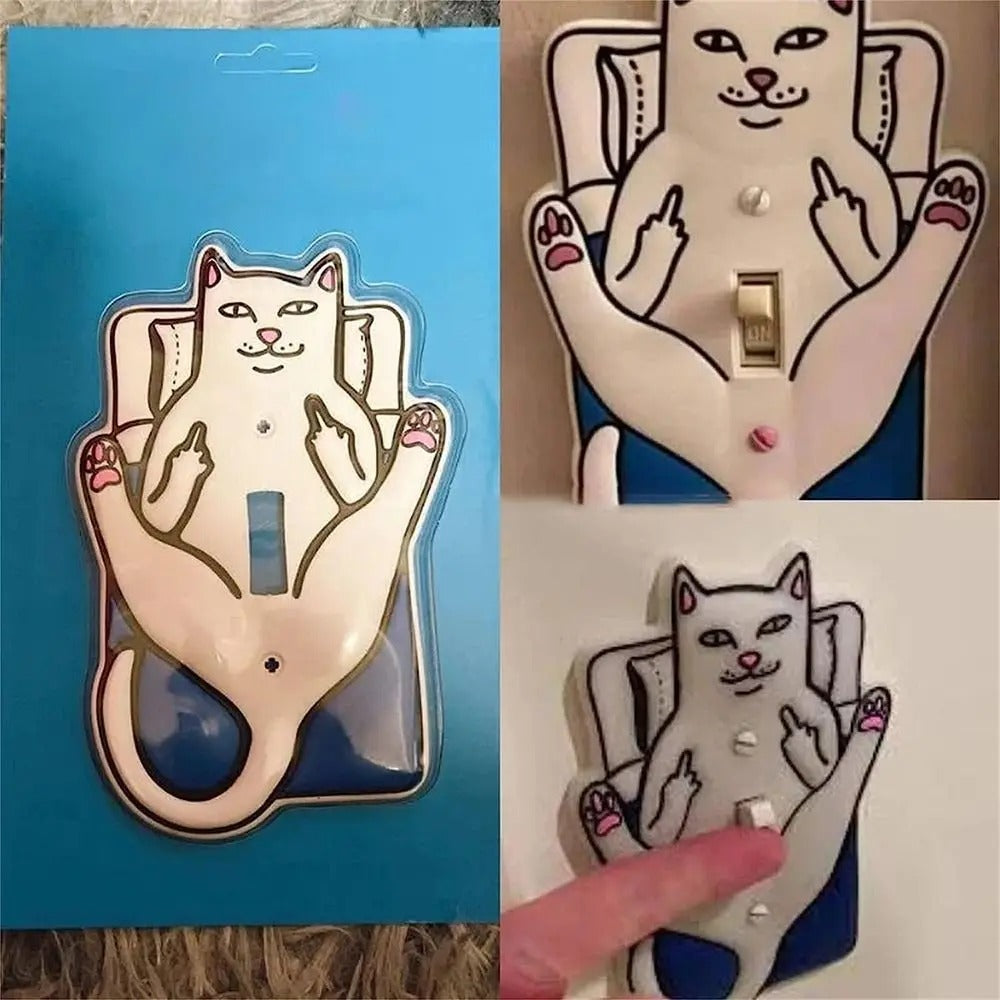 Cat Flick Light Switch Cover