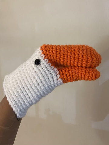 Crochet Goose Mittens